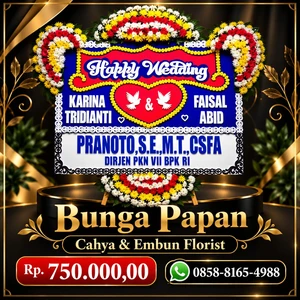 Toko Bunga Bogor Rumah Duka Sinar Kasih - Bunga Papan Happy Wedding